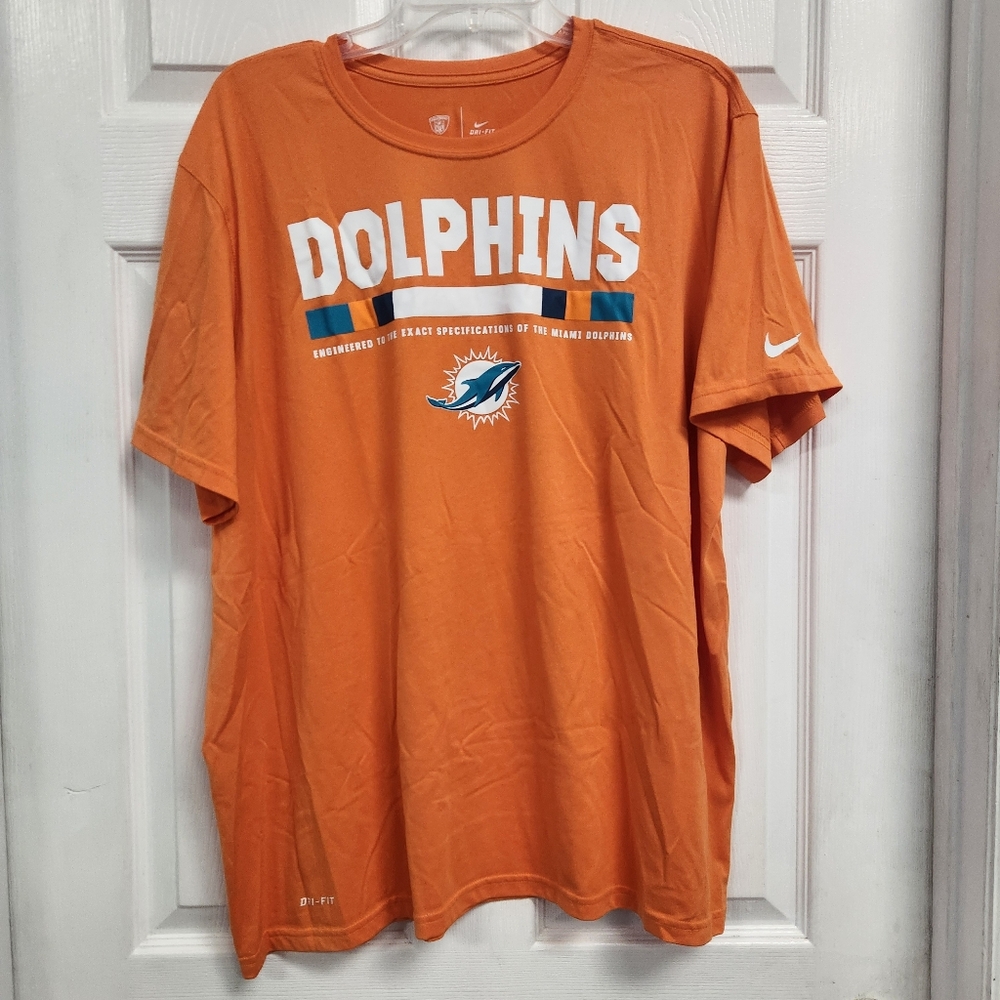 Nike Dolphins Orange Dry Fit T-Shirt